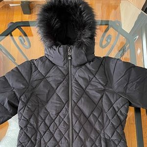 ZEROXPOSUR Women's Black Winter w/Detachable Furry Hood Sz Med Very Black NWOT